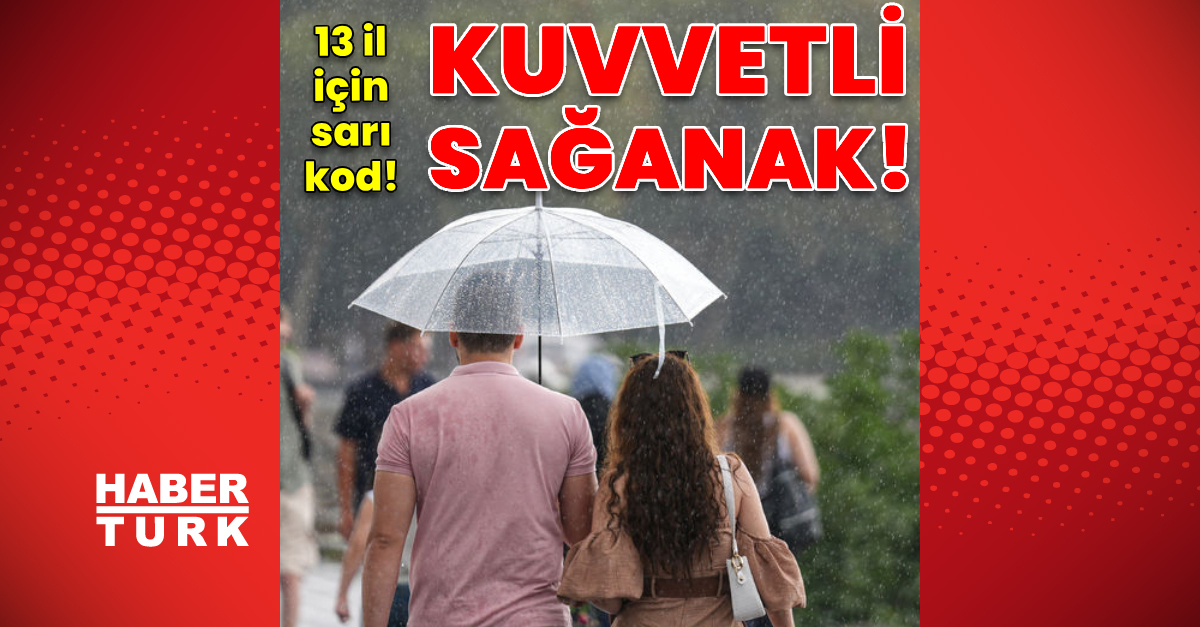 Meteoroloji’den 13 il için sarı kod! Kuvvetli sağanak yağmur geliyor!