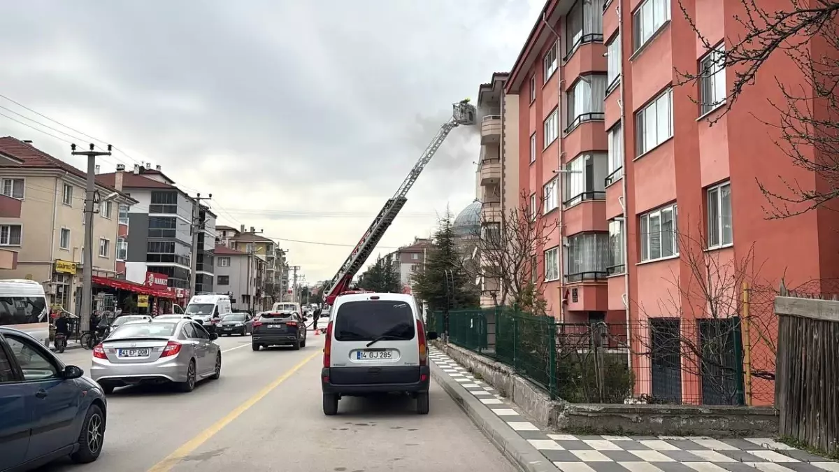 Bolu’da Apartmanda Yangın